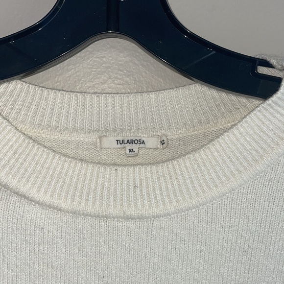 Tularosa Cream fringe cropped sweater - Picture 4 of 7